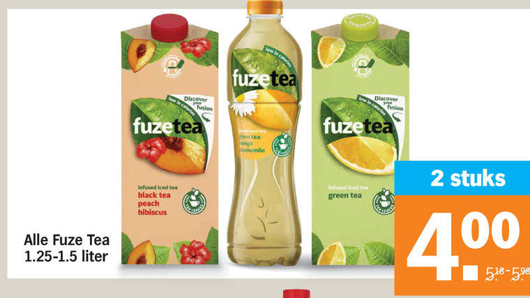 Fuze Tea   ice tea folder aanbieding bij  Albert Heijn - details