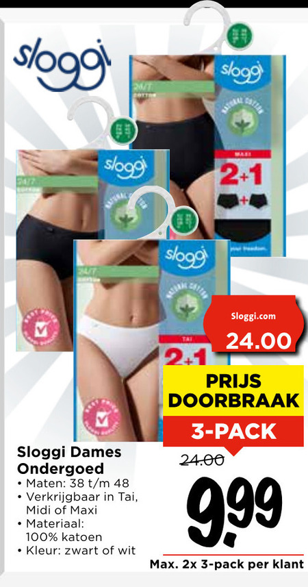 Sloggi   damesslip folder aanbieding bij  Vomar - details