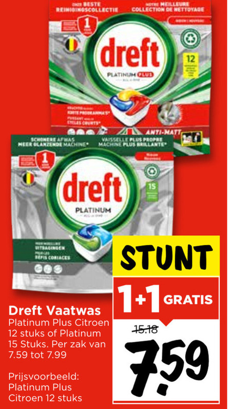 Dreft   vaatwasmiddel folder aanbieding bij  Vomar - details