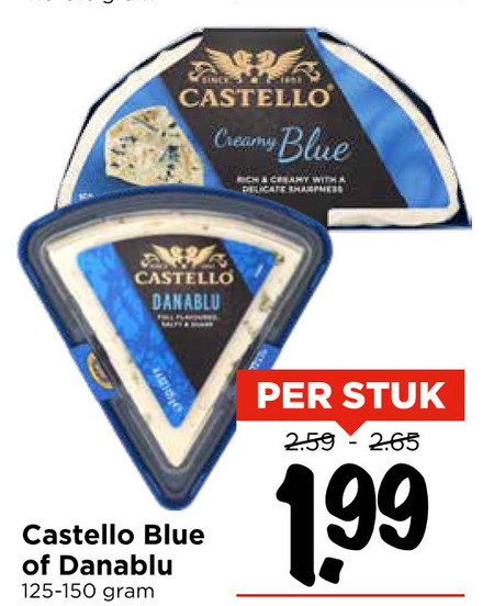 Castello   blauwe kaas folder aanbieding bij  Vomar - details