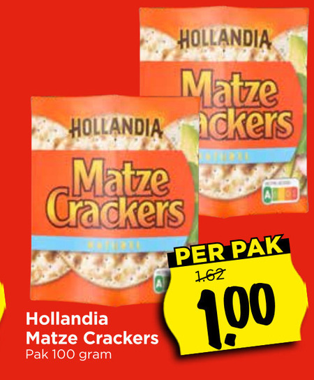 Hollandia   crackers folder aanbieding bij  Vomar - details