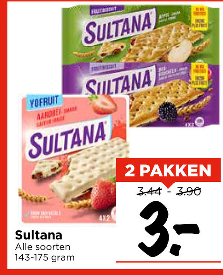 Sultana   fruitbiscuit folder aanbieding bij  Vomar - details