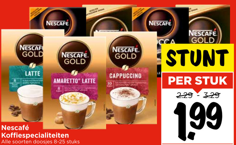 Nescafe   oploskoffie folder aanbieding bij  Vomar - details