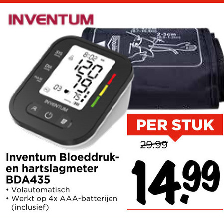 Inventum   bloeddrukmeter folder aanbieding bij  Vomar - details