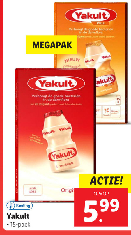 Yakult   drinkyoghurt folder aanbieding bij  Lidl - details