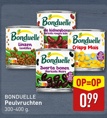 Bonduelle   linzen, bonen folder aanbieding bij  Aldi - details