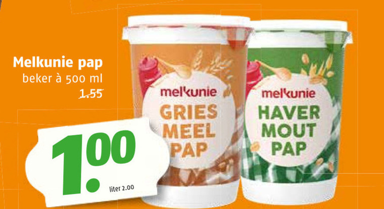 Melkunie   pap folder aanbieding bij  Poiesz - details