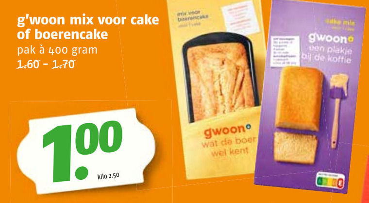 Gwoon   cakemix folder aanbieding bij  Poiesz - details