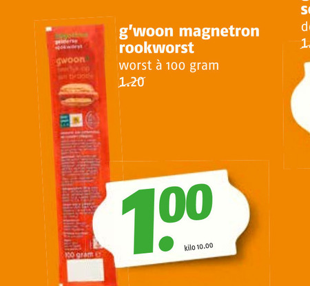 Gwoon   rookworst folder aanbieding bij  Poiesz - details