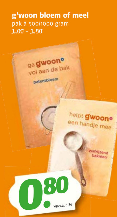 Gwoon   tarwebloem folder aanbieding bij  Poiesz - details