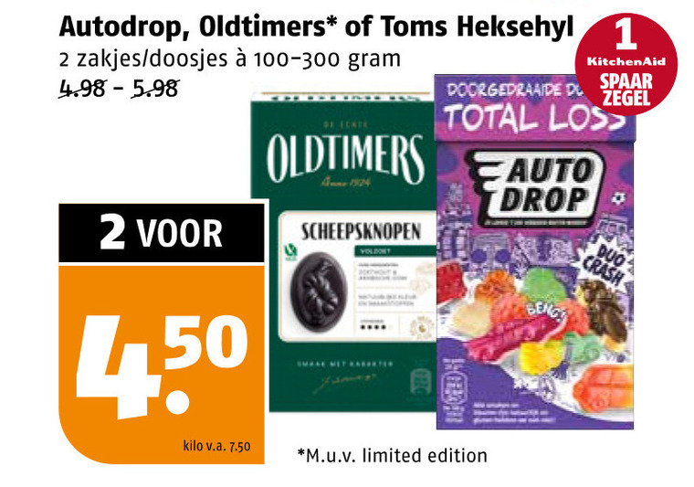 Oldtimers   drop, snoep folder aanbieding bij  Poiesz - details