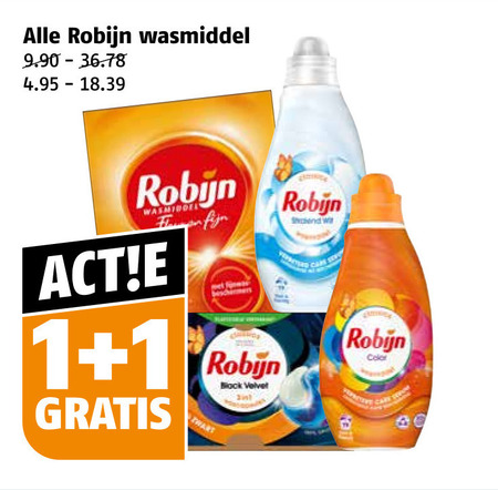 Robijn   wasmiddel folder aanbieding bij  Poiesz - details