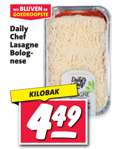 Daily Chef   lasagne folder aanbieding bij  Nettorama - details