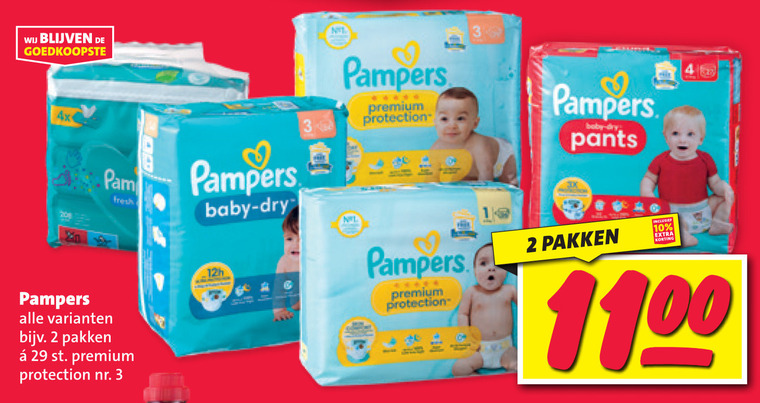 Pampers   luierbroekjes, luiers folder aanbieding bij  Nettorama - details