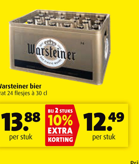 Warsteiner   krat bier folder aanbieding bij  Boni - details