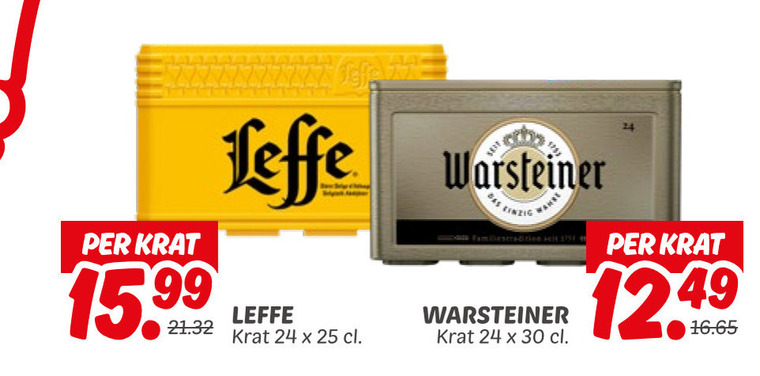 Leffe   krat bier folder aanbieding bij  Dekamarkt - details