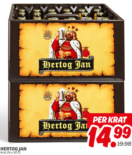 Hertog Jan   krat bier folder aanbieding bij  Dekamarkt - details