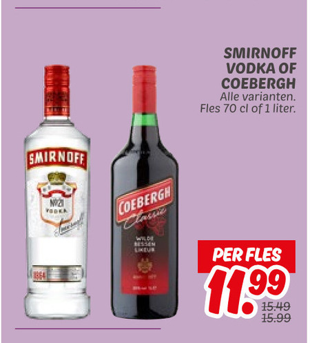 Coebergh   wodka, bessenjenever folder aanbieding bij  Dekamarkt - details