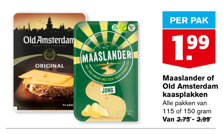 Old Amsterdam   kaasplakken folder aanbieding bij  Hoogvliet - details