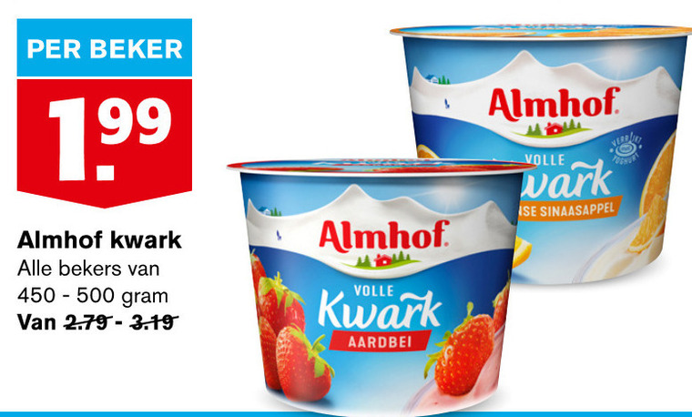 Almhof   kwark folder aanbieding bij  Hoogvliet - details