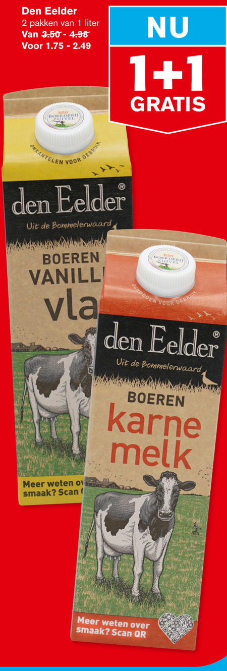 Den Eelder   karnemelk, melk folder aanbieding bij  Hoogvliet - details