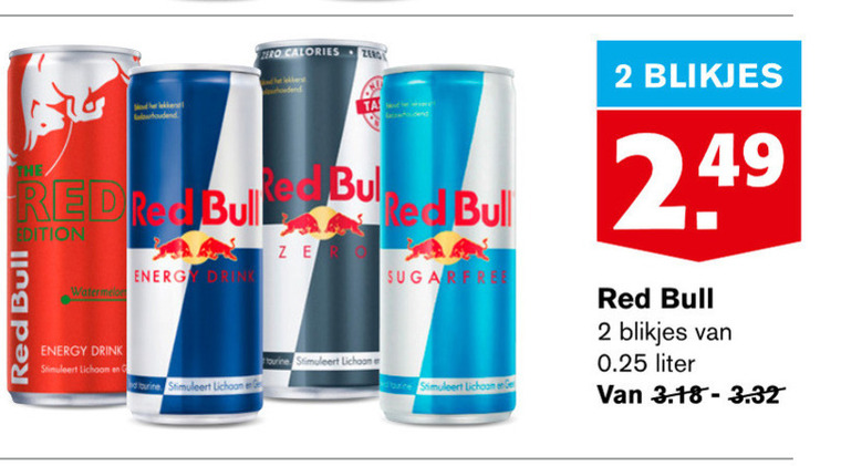 Red Bull   energiedrank folder aanbieding bij  Hoogvliet - details