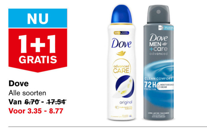 Dove   deodorant, douchegel folder aanbieding bij  Hoogvliet - details