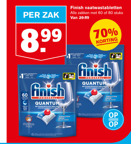 Finish   vaatwasmiddel folder aanbieding bij  Hoogvliet - details