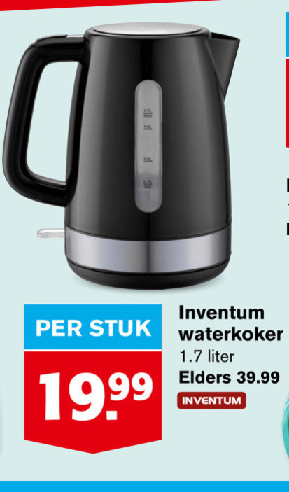 Inventum   waterkoker folder aanbieding bij  Hoogvliet - details