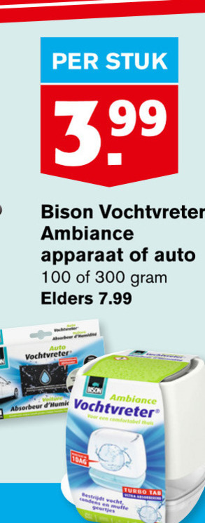 Bison   vochtontrekker folder aanbieding bij  Hoogvliet - details