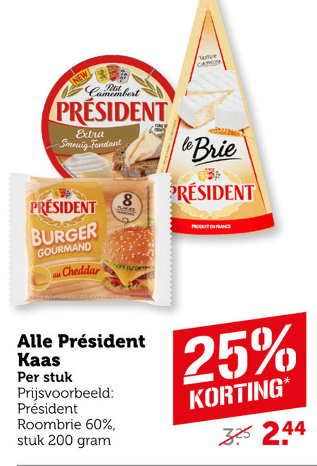 President   camembert, brie folder aanbieding bij  Coop - details