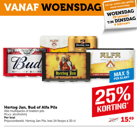 Alfa   blikje bier, krat bier folder aanbieding bij  Coop - details