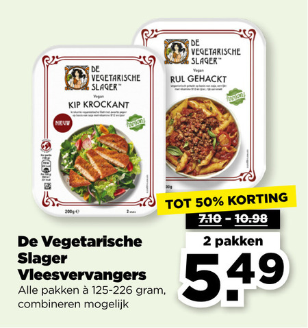 De vegetarische Slager   vegetarisch folder aanbieding bij  Plus - details