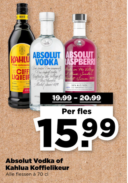 Absolut   likeur folder aanbieding bij  Plus - details