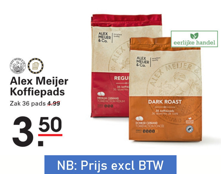 Alex Meijer   koffiepad folder aanbieding bij  Sligro - details