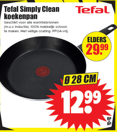 Tefal   koekenpan folder aanbieding bij  Dirk - details