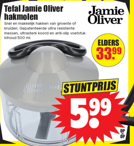 Jamie Oliver   hakmolen folder aanbieding bij  Dirk - details