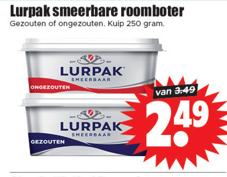 lurpak   roomboter folder aanbieding bij  Dirk - details