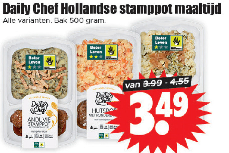 Daily Chef   stamppot  folder aanbieding bij  Dirk - details