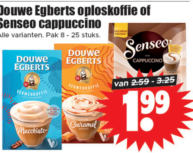 Douwe Egberts   koffiepad, oploskoffie folder aanbieding bij  Dirk - details