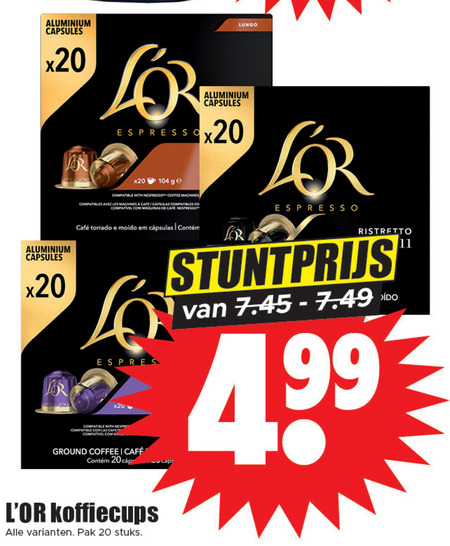 Douwe Egberts L Or   koffiecups folder aanbieding bij  Dirk - details