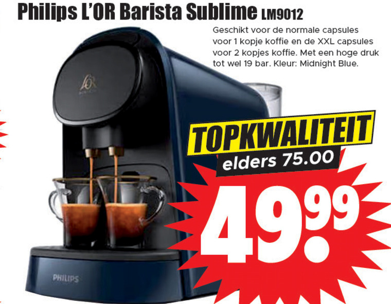 Philips   nespresso apparaat folder aanbieding bij  Dirk - details