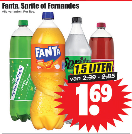 Sprite   frisdrank folder aanbieding bij  Dirk - details