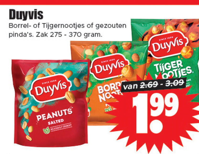 Duyvis   borrelnootjes folder aanbieding bij  Dirk - details