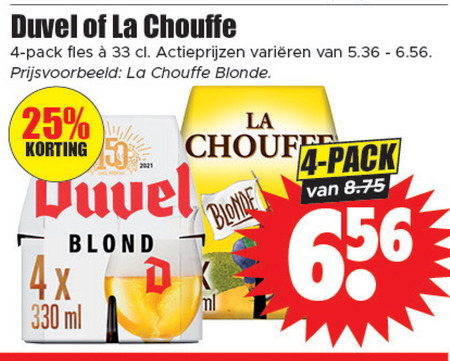 La Chouffe   speciaalbier folder aanbieding bij  Dirk - details