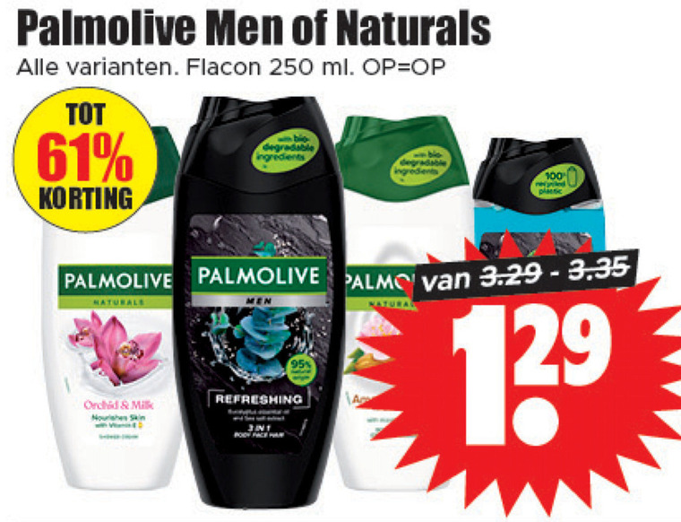 Palmolive   douchegel folder aanbieding bij  Dirk - details