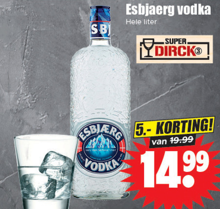 Esbjaerg   wodka folder aanbieding bij  Dirk - details