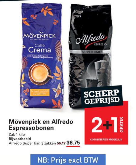 Alfredo   koffiebonen folder aanbieding bij  Sligro - details