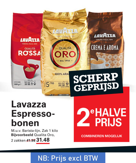 Lavazza   koffiebonen folder aanbieding bij  Sligro - details