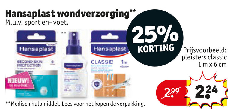 Hansaplast   pleister, wondverzorging folder aanbieding bij  Kruidvat - details